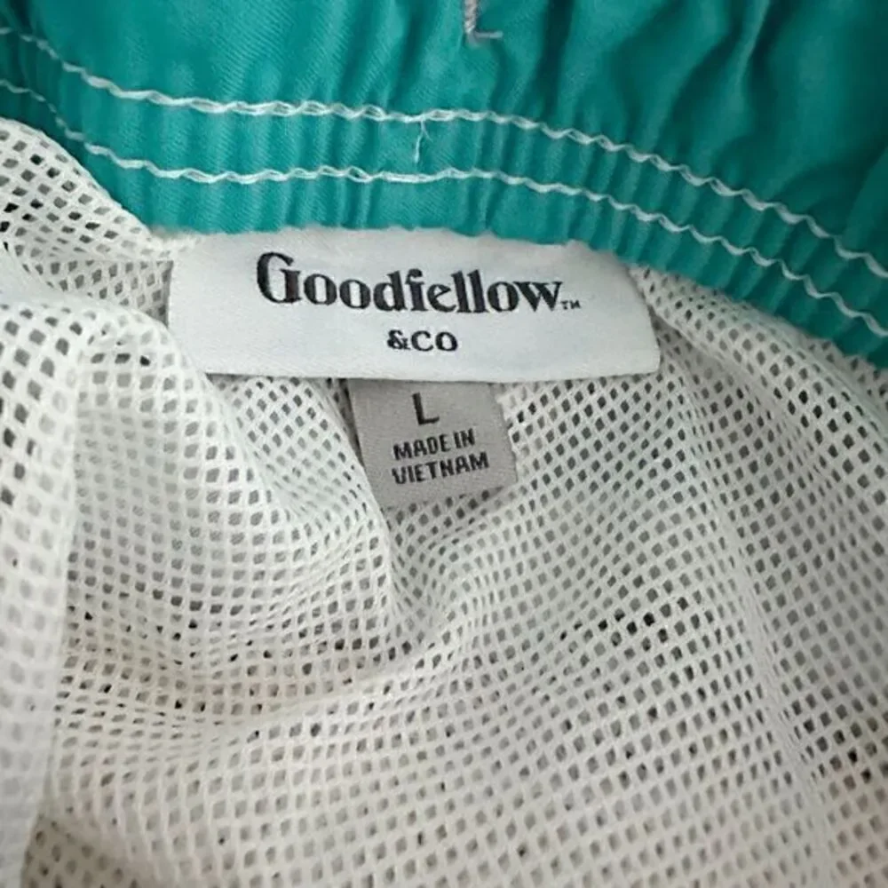 Goodfellow & Co Tropical Flamingo Print Above Knee Swim Trunks‎ Green Size Large